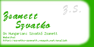 zsanett szvatko business card